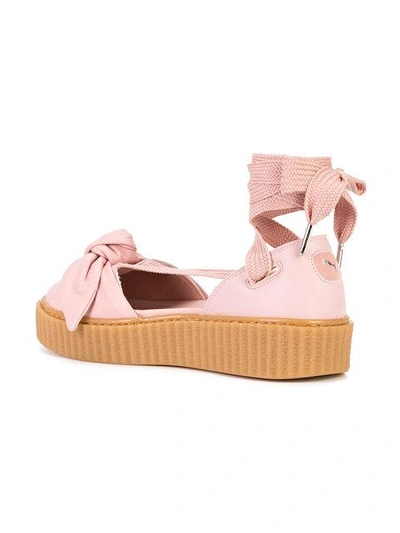 Shop Fenty X Puma Bow Creeper Sneaker Sandals - Pink & Purple