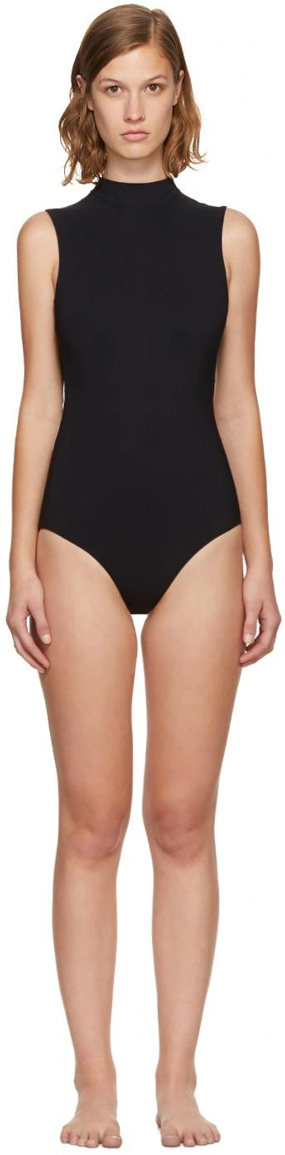 Shop Ward Whillas Reversible Black And White Harrison Swimsuit In White/black