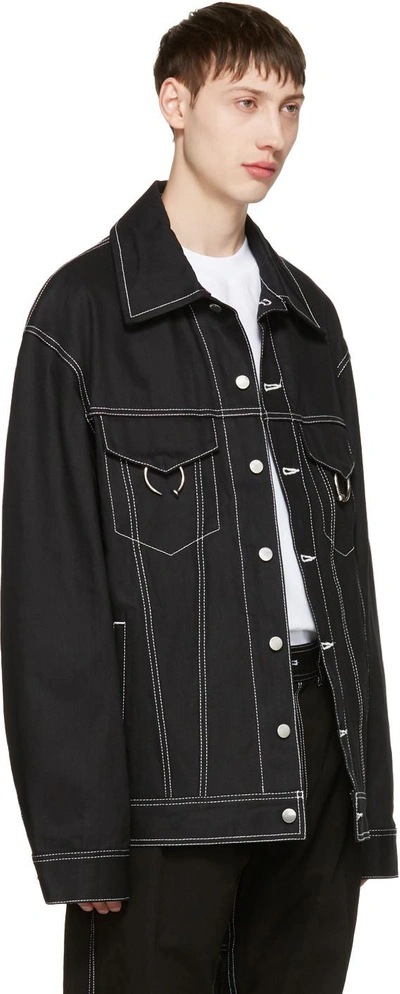 Shop Ambush Black Oversized Denim Jacket