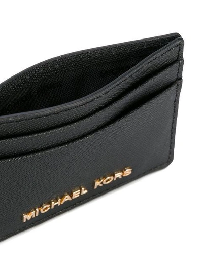 Shop Michael Kors Michael  Jet Set Travel Cardholder - Black