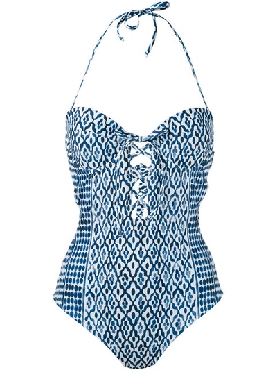 Shop Mara Hoffman Lace-up Detail Swimsuit