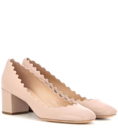 Shop Chloé Lauren Leather Pumps In Neutrals