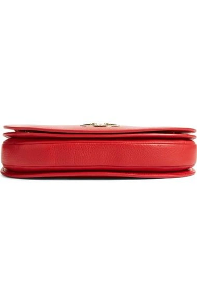 Shop Tory Burch Jamie Convertible Leather Clutch - Red In Cherry Apple