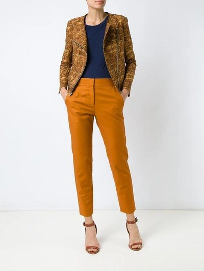 Shop Andrea Marques Slim Fit Pants In Orange