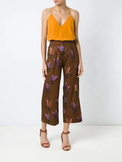 Shop Andrea Marques Palazzo Pants - Brown