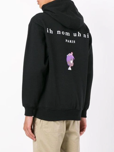 Shop Ih Nom Uh Nit Printed Hooded Sweatshirt - Black