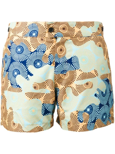 Shop Okun Patrice Circle Print Swimming Shorts