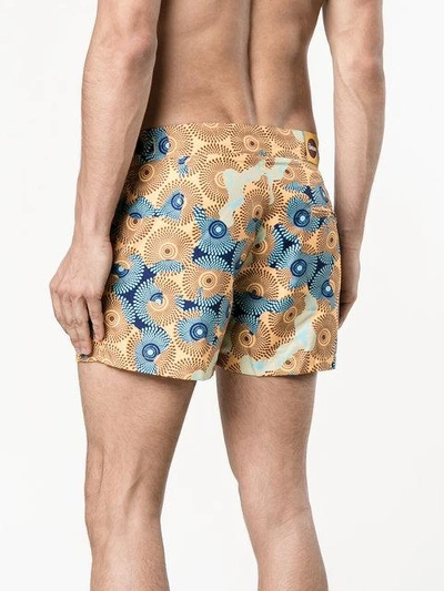 Shop Okun Patrice Circle Print Swimming Shorts