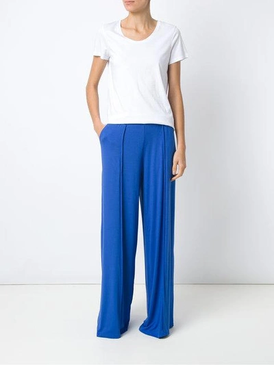 Shop Lygia & Nanny Wide Leg Trousers In Blue