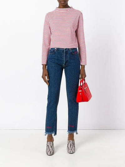 Shop Forte Couture Stepped Hem Slim Jeans