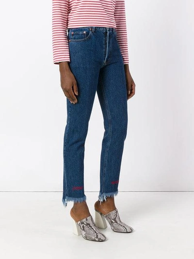 Shop Forte Couture Stepped Hem Slim Jeans