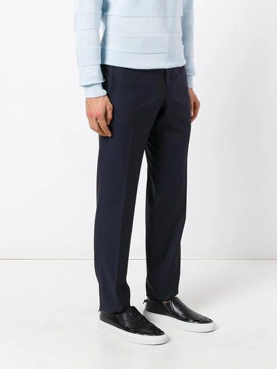 Shop Aiezen Straight-leg Tailored Trousers In Blue