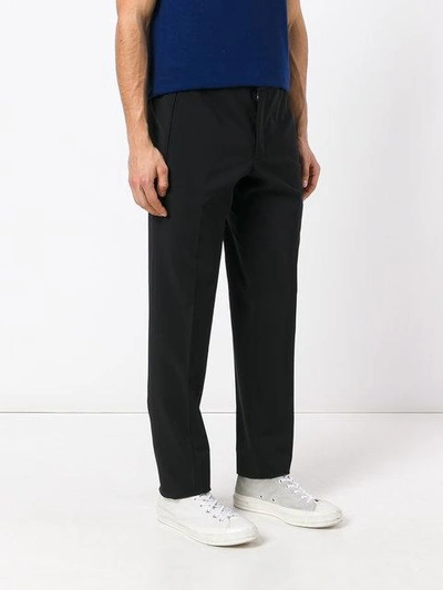 Shop Aiezen Straight-leg Trousers In Black