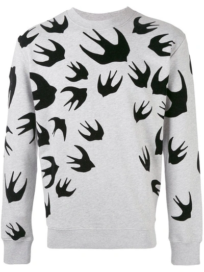 Mcq By Alexander Mcqueen Mcq Alexander Mcqueen Grey And Black Swallows Clean Sweatshirt