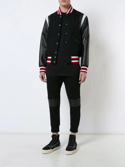 Shop Givenchy Striped Trim Bomber Jacket