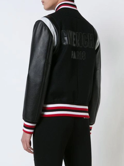 Shop Givenchy Striped Trim Bomber Jacket