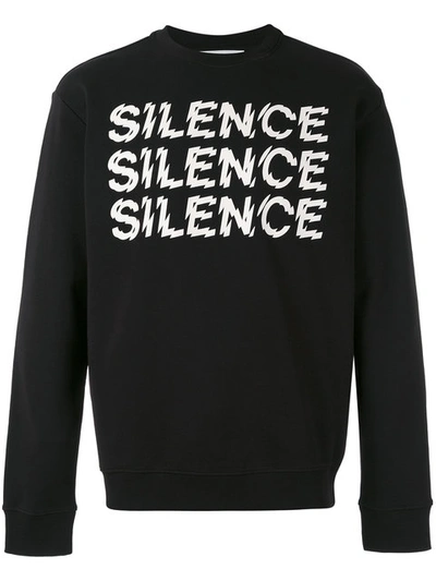 Mcq By Alexander Mcqueen Mcq Alexander Mcqueen Black Silence Clean Sweatshirt In 1000 - Darkest Black