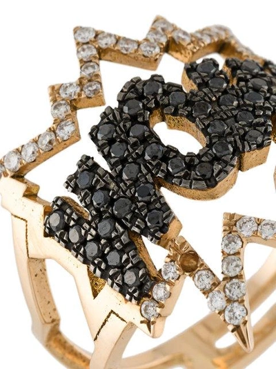 Shop Diane Kordas Wow! Diamond Ring In Metallic