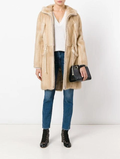 Shop Liska Chantal Coat In Neutrals