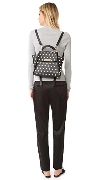Shop Zac Zac Posen Eartha Imitation Pearl Lady Convertible Backpack In Black