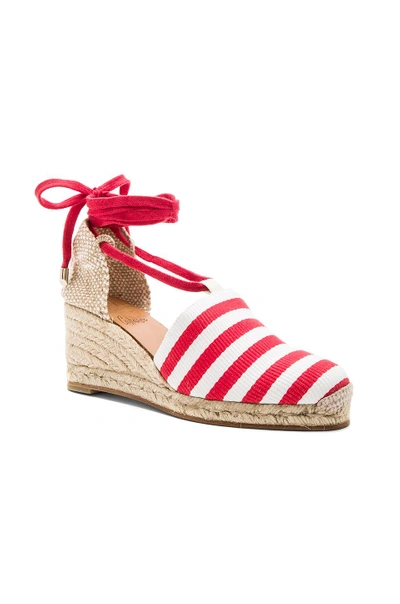 Shop Castaã±er Campesina Wedge In Red