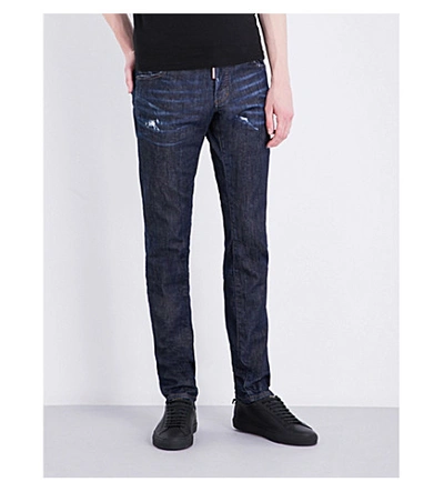 Shop Dsquared2 Slim-fit Tapered Jeans In Blue