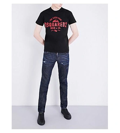 Shop Dsquared2 Slim-fit Tapered Jeans In Blue