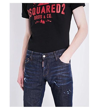 Shop Dsquared2 Slim-fit Tapered Jeans In Blue