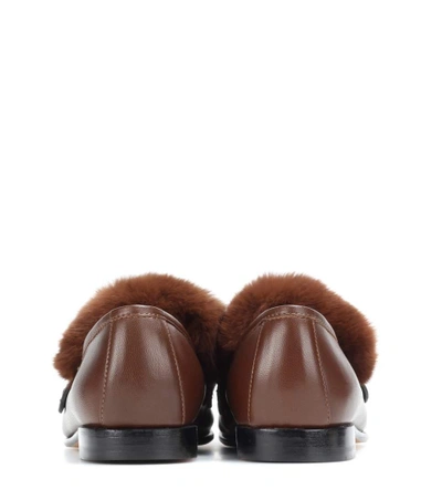 Shop Boyy Loafur Leather And Fur Loafers In Cogeac