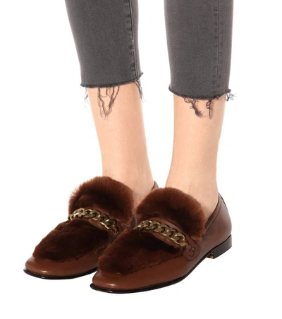 Shop Boyy Loafur Leather And Fur Loafers In Cogeac