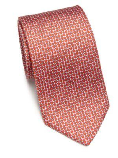 Shop Ferragamo Gancini Silk Tie In Rose
