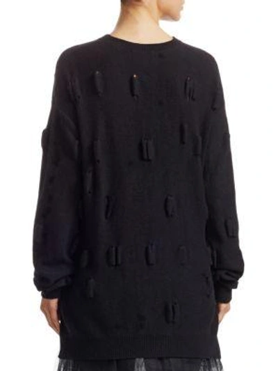 Shop Simone Rocha Wool And Cashmere Chunky Jumper In Black