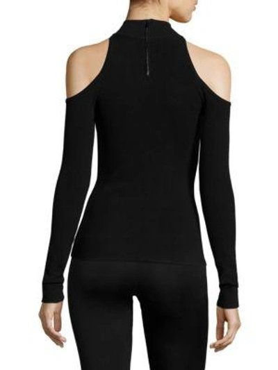 Shop Michael Kors Cold-shoulder Pullover In Black
