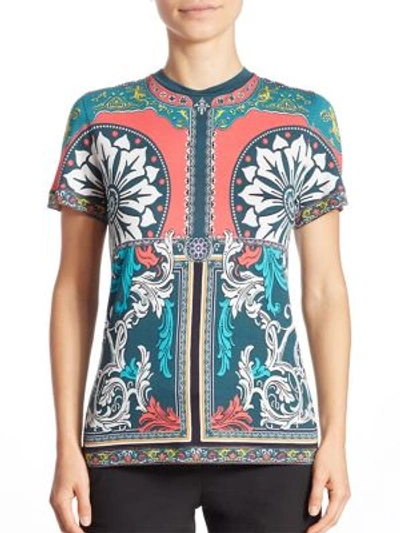 Shop Mary Katrantzou Iven Printed Tee In Queens Teal