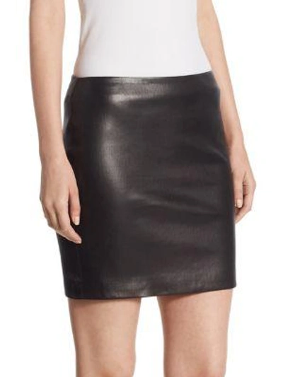 Shop The Row Loattan Leather Skirt In Black