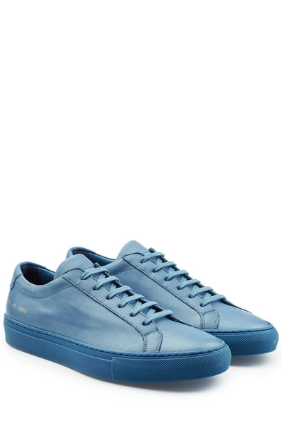 Common Projects Leather Sneakers In Blue