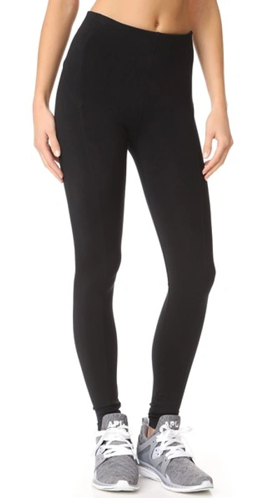 David Lerner Seamed High Rise Leggings In Classic Black