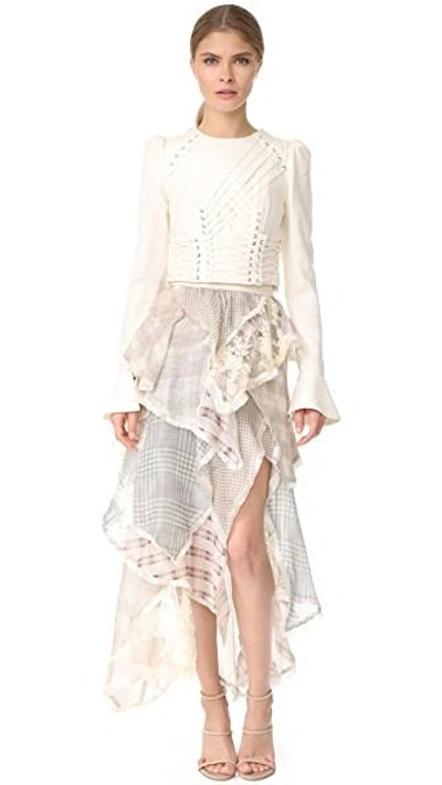 Shop Zimmermann Cavalier Plaid Skirt In Spliced