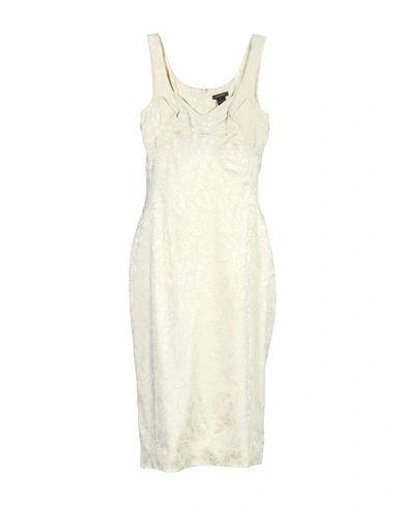 Shop Zac Posen Knee-length Dress In Ivory