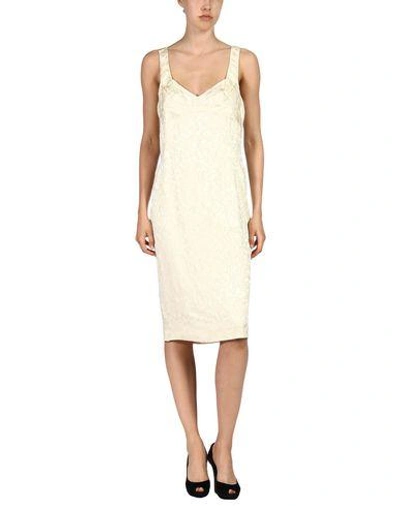 Shop Zac Posen Knee-length Dress In Ivory