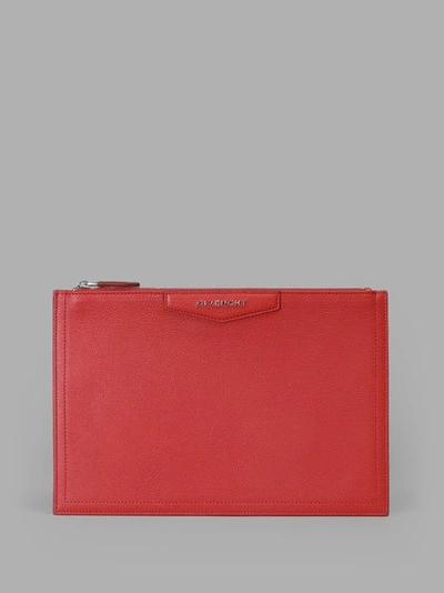 Shop Givenchy Women's Antigona Red Leather Small Pouch