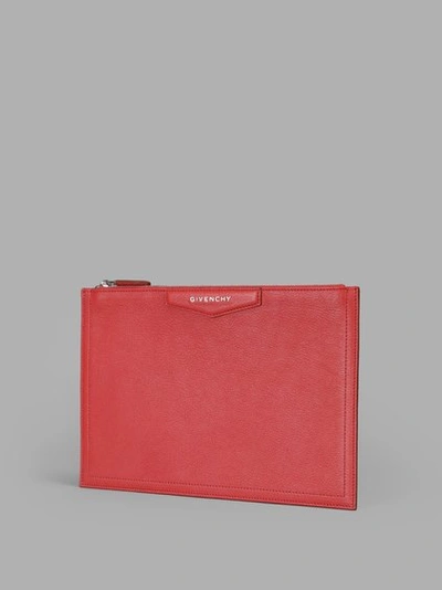 Shop Givenchy Women's Antigona Red Leather Small Pouch
