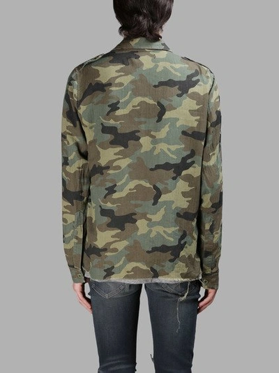 Shop Amiri Men's Green Military Shirt