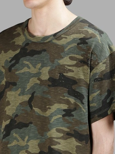 Shop Amiri Men's Green T-shirt In Camouflage