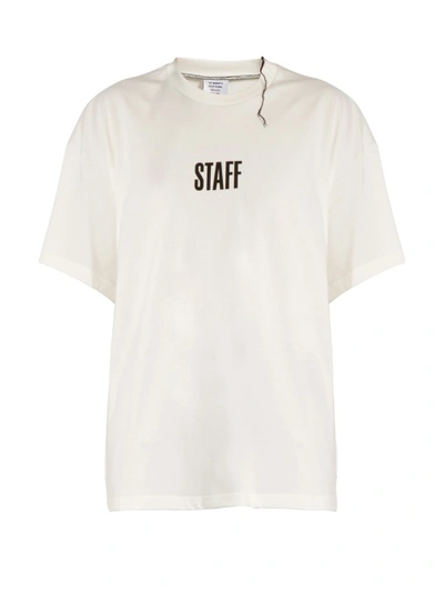 Vetements X Hanes Staff Cotton T-shirt In White