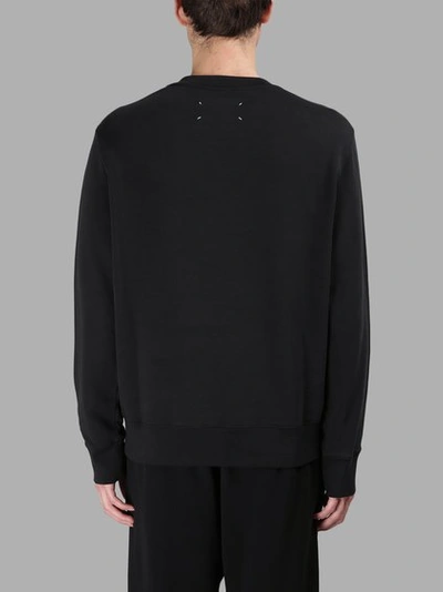 Shop Maison Margiela Men's Black Patch Sweater