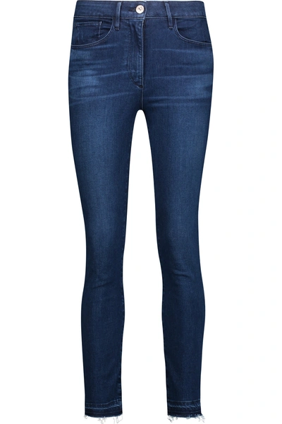 3x1 W3 Mid-rise Frayed Skinny Jeans