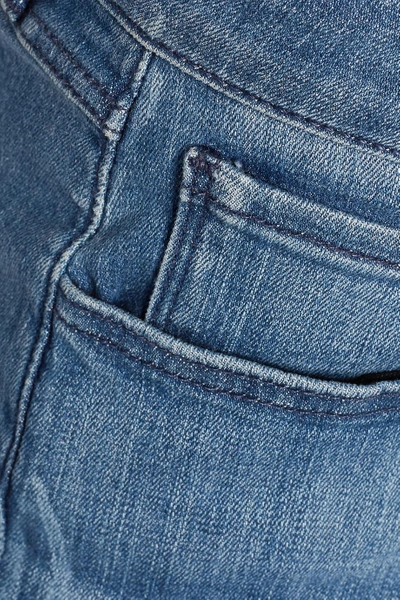 Shop 3x1 W2 Distressed Mid-rise Skinny Jeans In Mid Denim