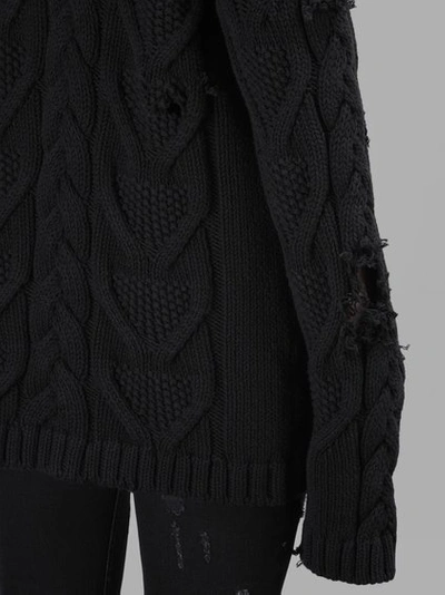 Shop Palm Angels Men's Black Fisherman Knitted Sweater