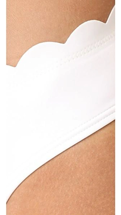 Shop Kate Spade Scalloped Hipster Bikini Bottoms In White